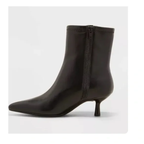 🆕 New Women's Lonnie Kitten Heel Stretch
Ankle Boots - A New Day Black Size 9 - Picture 1 of 7